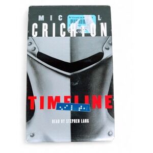 Timeline Audiobook Cassette Michael Crichton Time Travel Thriller Braille sticke